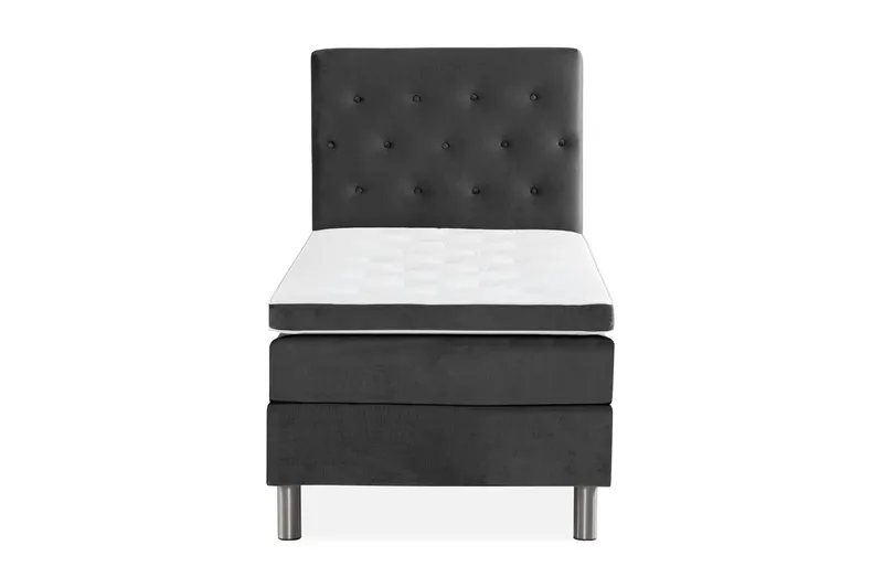 Ella Sengepakke 180x200cm Dypheftet - Mørkegrå / fløyel - Møbler - Senger - Kontinentalsenger