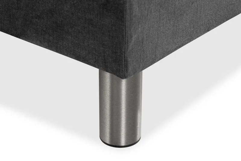 Ella Sengepakke 180x200cm Dypheftet Sengegavl - Mørkegrå / fløyel - Møbler - Senger - Kontinentalsenger