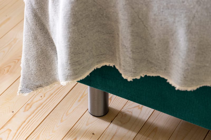 Ella Sengepakke 180x200cm Dypheftet Sengegavl - Mørkegrønn / Fløyel - Møbler - Senger - Kontinentalsenger