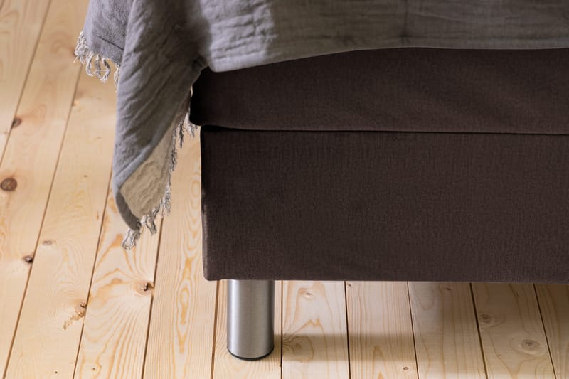 Ella Sengepakke 180x200cm Rutete Sengegavl - Brun / Fløyel - Møbler - Senger - Kontinentalsenger