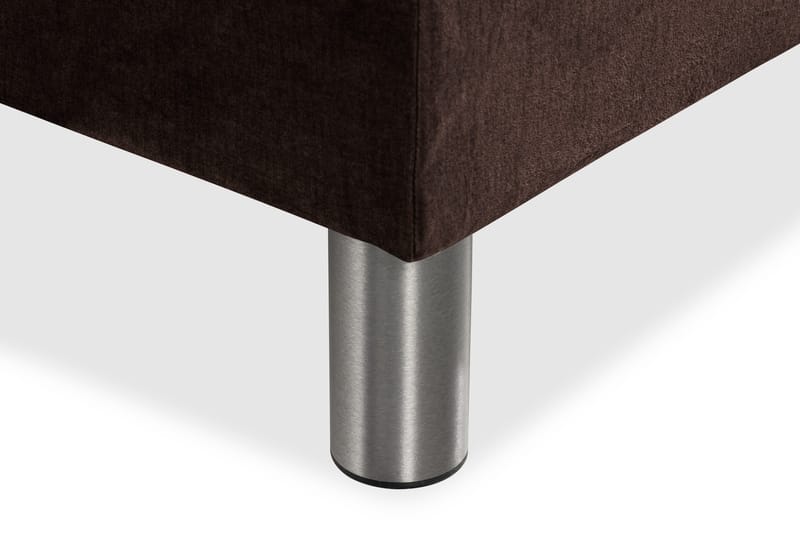 Ella Sengepakke 90x200cm Dypheftet Sengegavl - Brun / Fløyel - Møbler - Senger - Kontinentalsenger