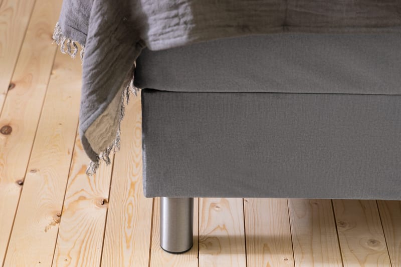 Ella Sengepakke 90x200cm Dypheftet Sengegavl - Lysegrå / Fløyel - Møbler - Senger - Kontinentalsenger