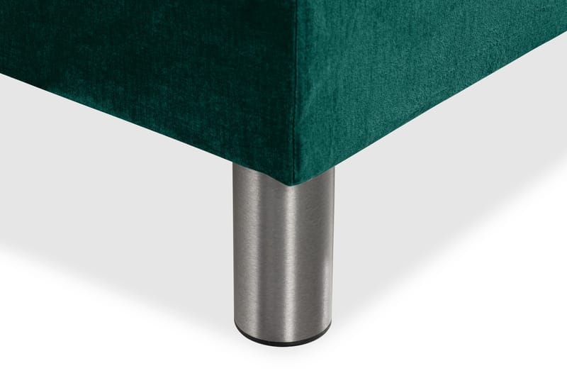 Ella Sengepakke 90x200cm Rutete Sengegavl - Mørkegrønn / Fløyel - Møbler - Senger - Kontinentalsenger
