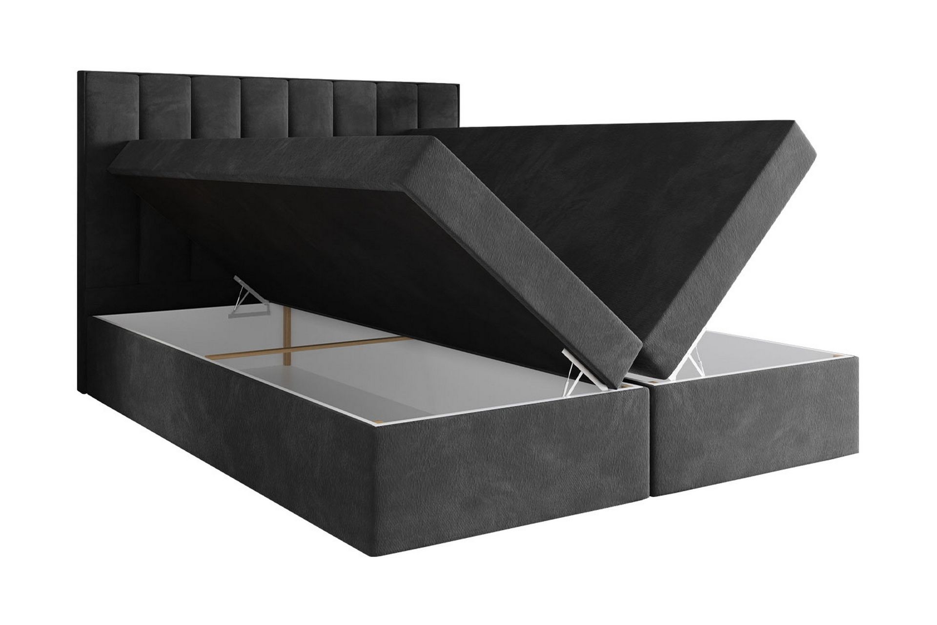 Esher Kontinentalseng 140x200 cm Medium - Fløyel/Beige - Møbler - Senger - Kontinentalsenger