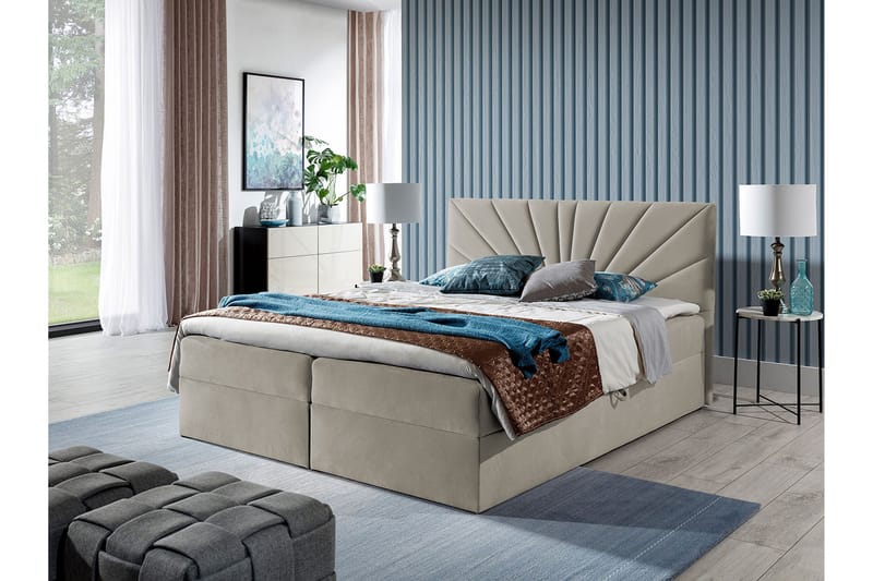 Frusci Kontinentalseng 120x200 + Overmadrass - Møbler - Senger - Kontinentalsenger