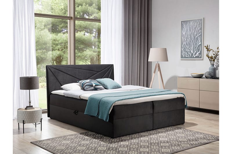 Frusci Kontinentalseng 140x200 + Overmadrass - Møbler - Senger - Kontinentalsenger