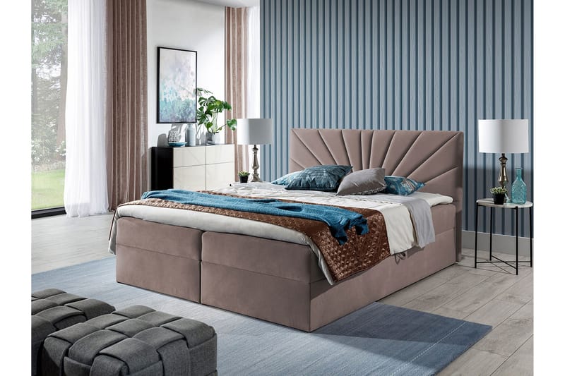 Frusci Kontinentalseng 160x200 + Overmadrass - Møbler - Senger - Kontinentalsenger