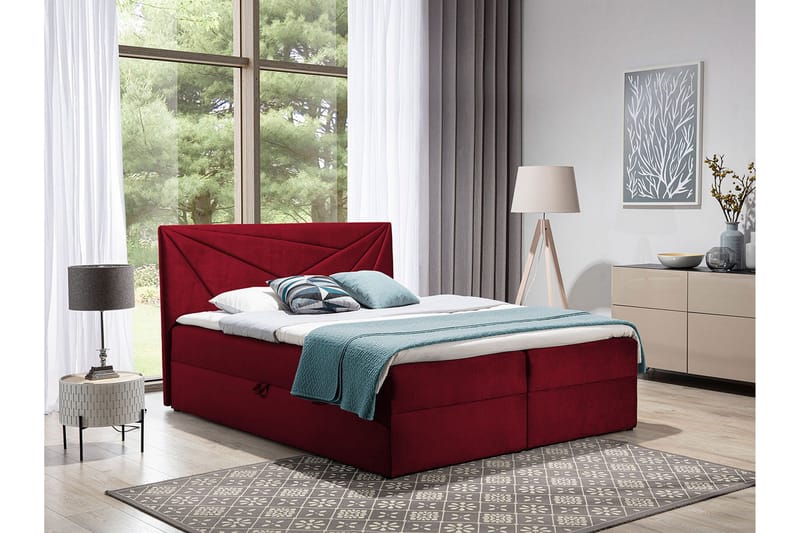 Frusci Kontinentalseng 160x200 + Overmadrass - Møbler - Senger - Kontinentalsenger