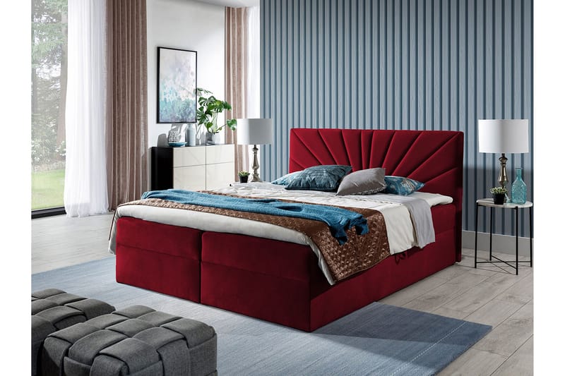 Frusci Kontinentalseng 160x200 + Overmadrass - Møbler - Senger - Kontinentalsenger