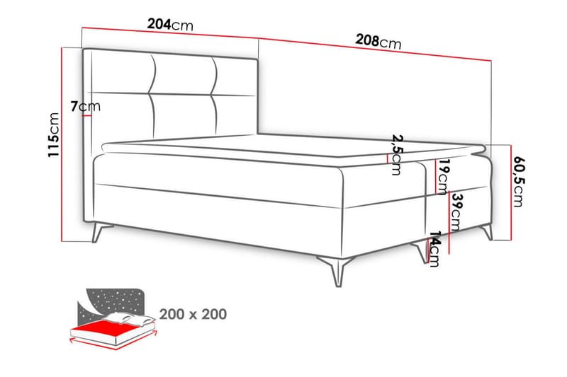 Galtebol Kontinentalseng 200x200 cm - Kontinentalsenger