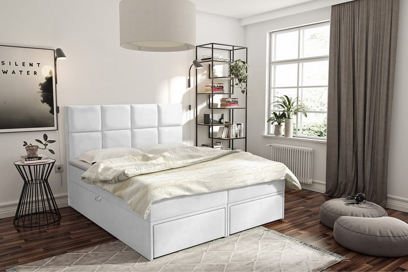 Garda Lux Kontinentalseng 140x207 cm - Hvit - Møbler - Senger - Kontinentalsenger