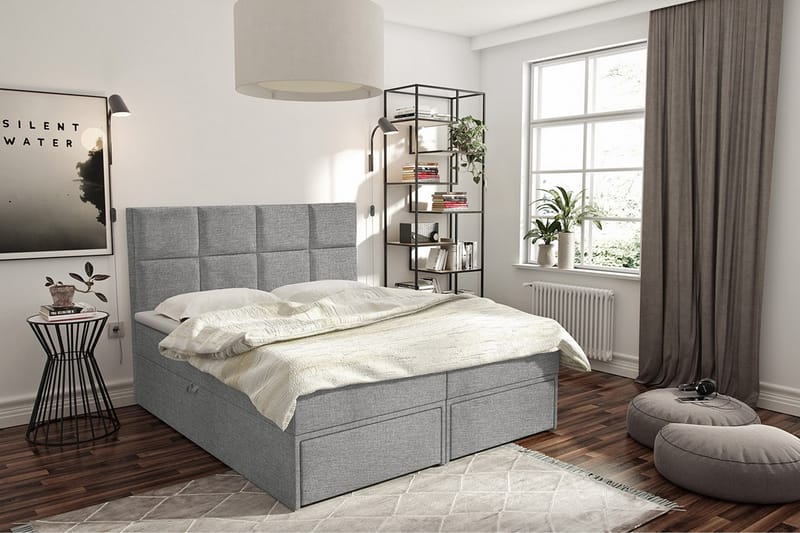 Garda Lux Kontinentalseng 160x207 cm - Grå - Møbler - Senger - Kontinentalsenger