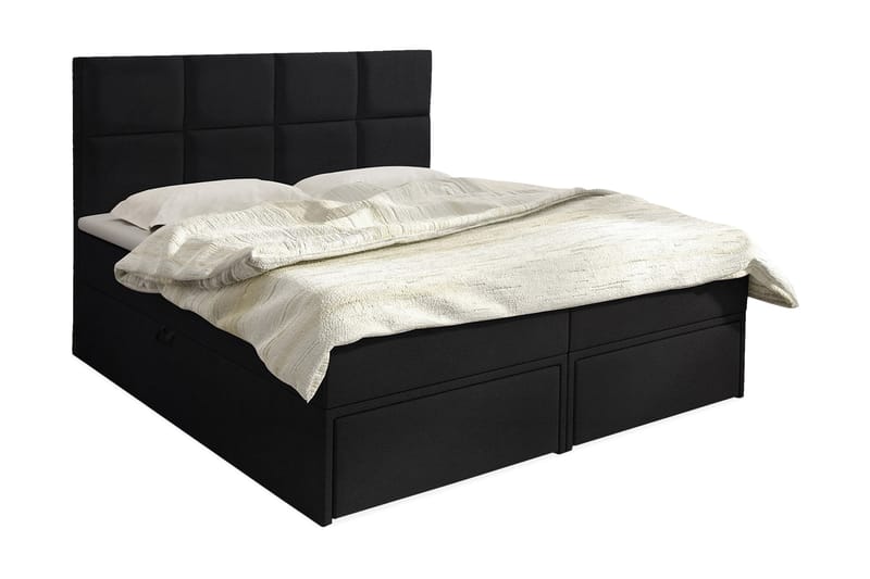 Garda Lux Kontinentalseng 160x207 cm - Svart - Møbler - Senger - Kontinentalsenger