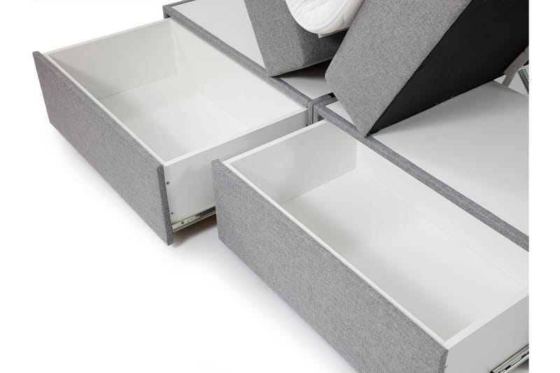 Garda Lux Kontinentalseng 200x207 cm - Hvit - Møbler - Senger - Kontinentalsenger