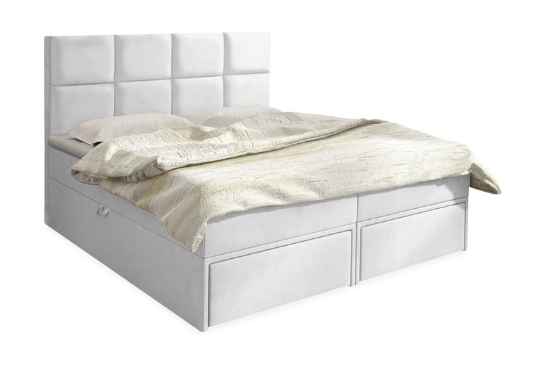 Garda Lux Kontinentalseng 200x207 cm - Hvit - Møbler - Senger - Kontinentalsenger
