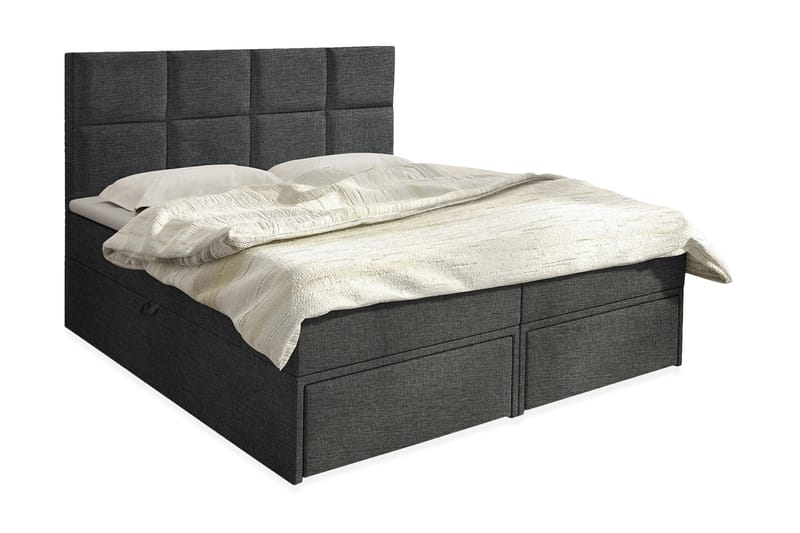 Garda Lux Kontinentalseng 200x207 cm - Svart - Møbler - Senger - Kontinentalsenger