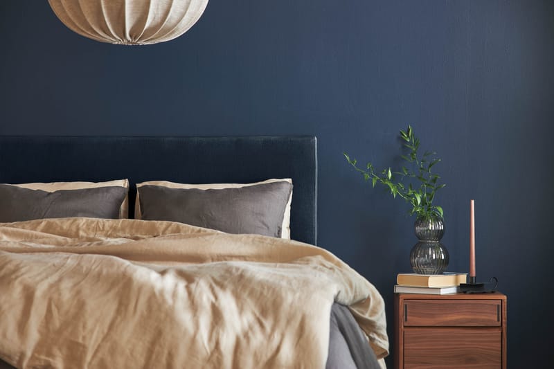 Happy Pluss Sengepakke Kontinentalseng 120x200 cm  - Mørkeblå - Komplett sengepakke - Kontinentalsenger