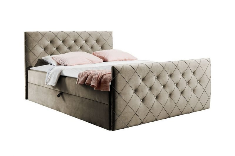 Hattie Kontinentalseng 160x200 cm - Beige - Kontinentalsenger