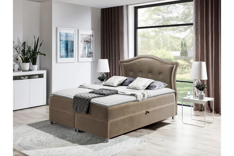 Hestra Kontinentalseng 200x200 cm - Møbler - Senger - Kontinentalsenger