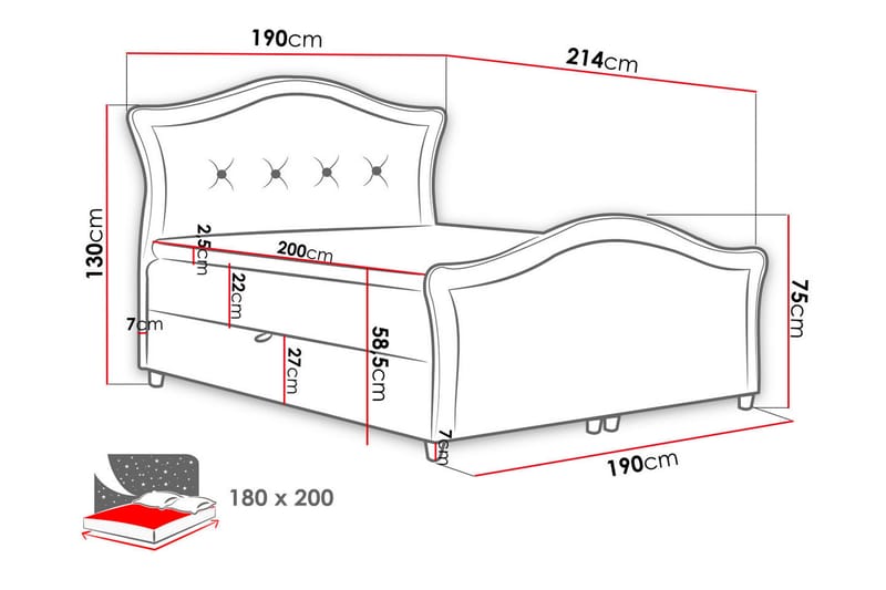 Hestra Lux Kontinentalseng 180x200 cm - Kontinentalsenger