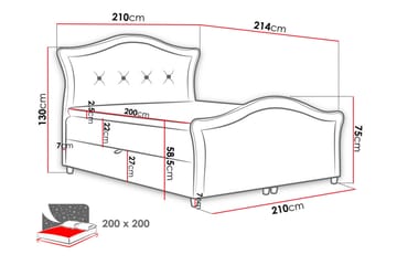 Hestra Lux Kontinentalseng 200x200 cm - Møbler - Senger - Kontinentalsenger