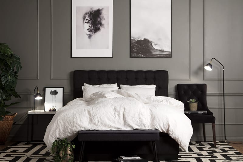 Hilton Deluxe Kontinentalseng 120, Svart