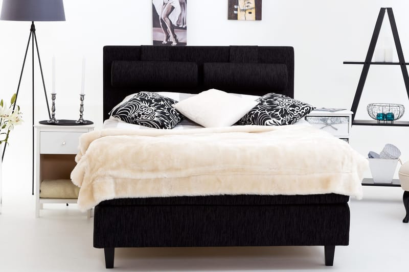 Hilton Deluxe Kontinentalseng 140 - Svart - Møbler - Senger - Kontinentalsenger