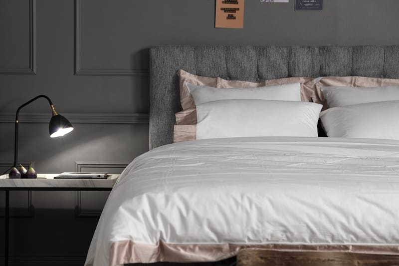 Hilton Deluxe Kontinentalseng 160 - Lysegrå - Møbler - Senger - Kontinentalsenger
