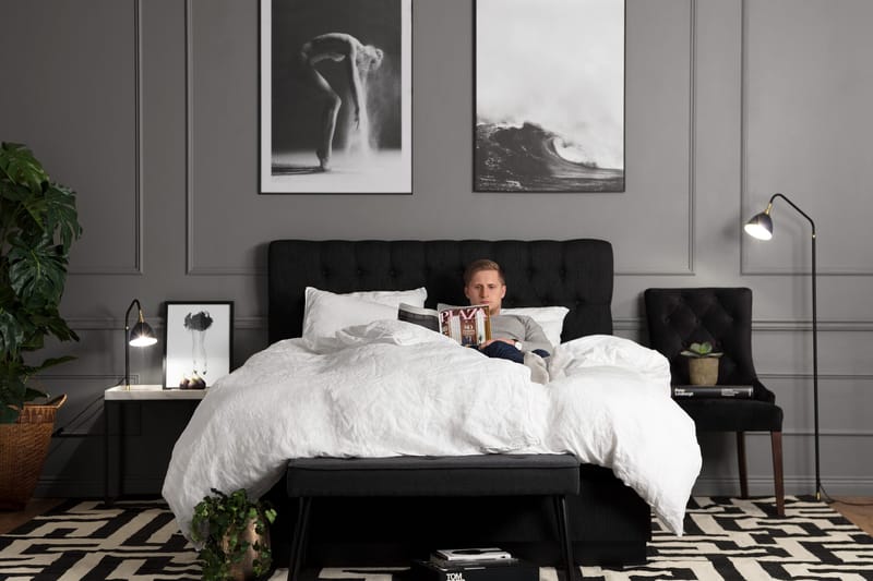 Hilton Deluxe Kontinentalseng 180 - Svart - Møbler - Senger - Kontinentalsenger