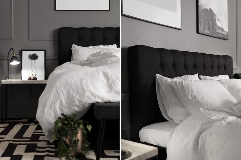 Hilton Deluxe Kontinentalseng 180 - Svart - Møbler - Senger - Kontinentalsenger