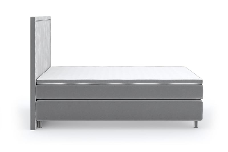 Hilton Luxury Velvet 120x200 - Lysegrå - Møbler - Senger - Kontinentalsenger