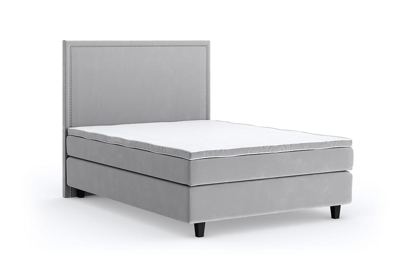 Hilton Luxury Velvet 120x200 - Lysegrå - Møbler - Senger - Kontinentalsenger