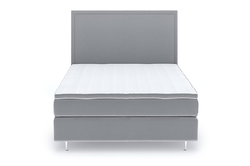 Hilton Luxury Velvet 120x200 - Lysegrå - Møbler - Senger - Kontinentalsenger