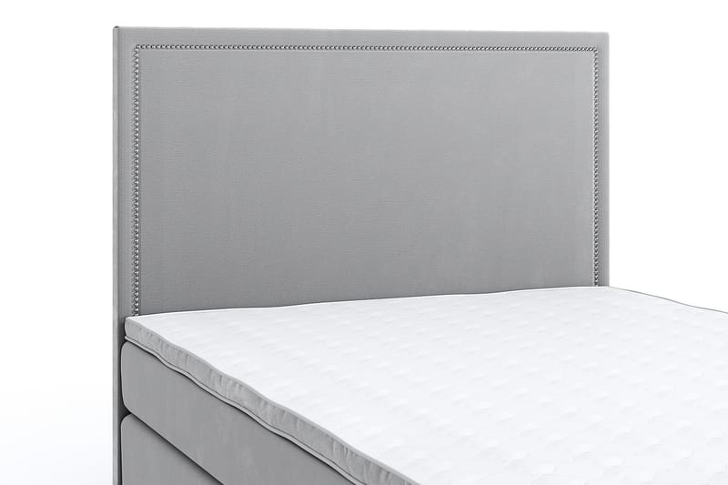 Hilton Luxury Velvet 140x200 - Lysegrå - Møbler - Senger - Kontinentalsenger
