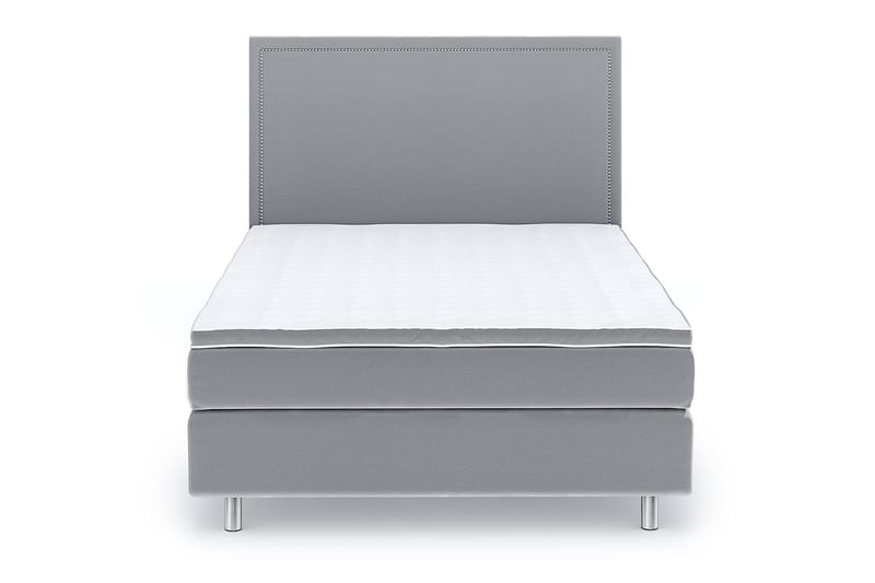 Hilton Luxury Velvet 140x200 - Lysegrå - Møbler - Senger - Kontinentalsenger
