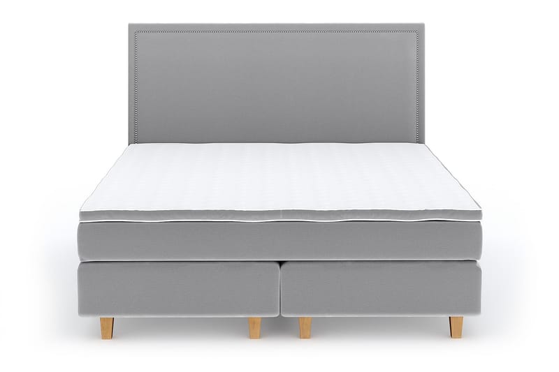 Hilton Luxury Velvet 210x210 - Lysegrå - Møbler - Senger - Kontinentalsenger
