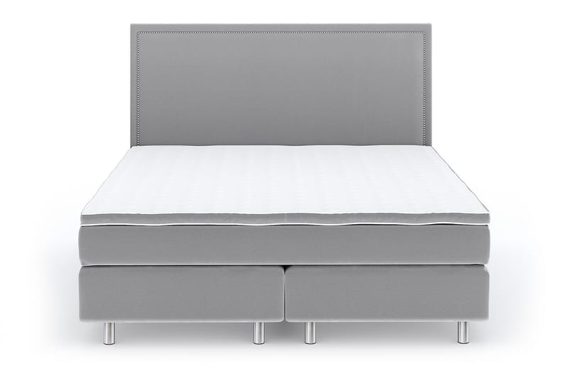 Hilton Luxury Velvet 210x210 - Lysegrå - Møbler - Senger - Kontinentalsenger