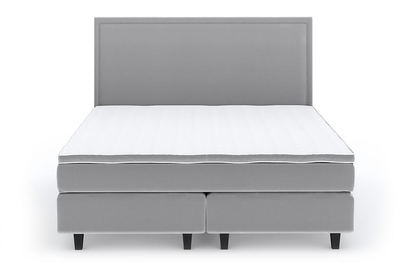 Hilton Luxury Velvet 210x210 - Lysegrå - Møbler - Senger - Kontinentalsenger