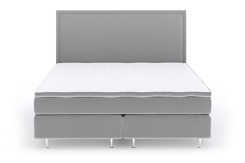 Hilton Luxury Velvet 210x210 - Lysegrå - Møbler - Senger - Kontinentalsenger