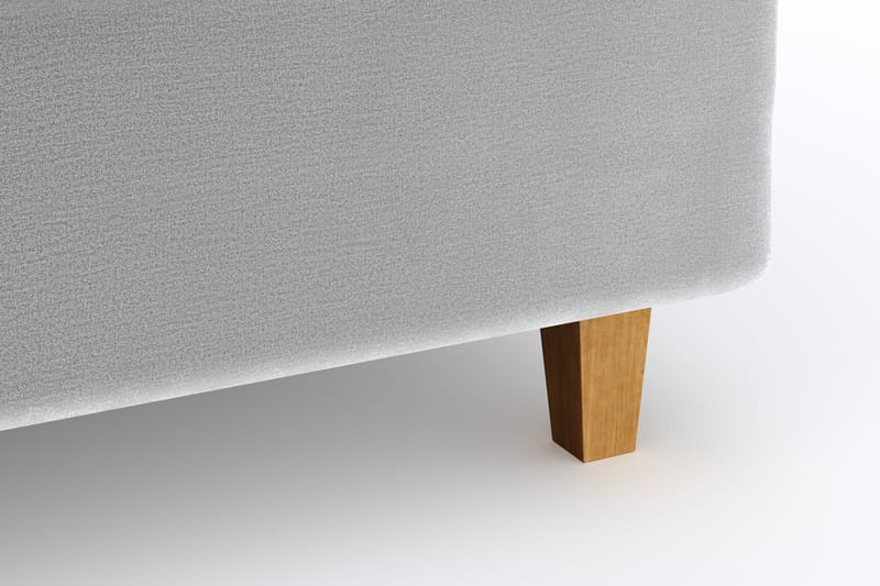 Hilton Luxury Velvet Sengepakke 120x200 - Lysegrå - Møbler - Senger - Komplett sengepakke