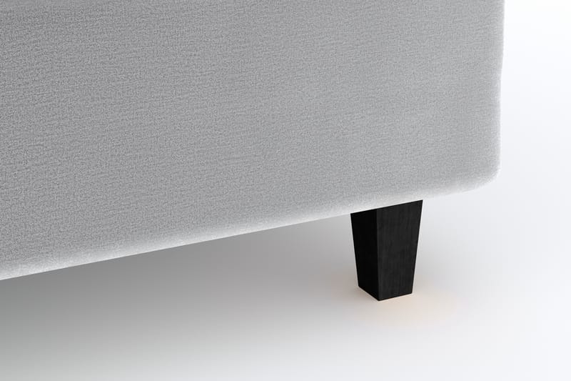 Hilton Luxury Velvet Sengepakke 120x200 - Lysegrå - Møbler - Senger - Komplett sengepakke