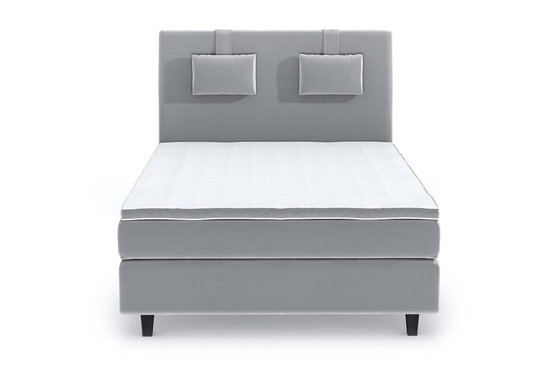 Hilton Luxury Velvet Sengepakke 140x200 - Lysegrå - Møbler - Senger - Komplett sengepakke