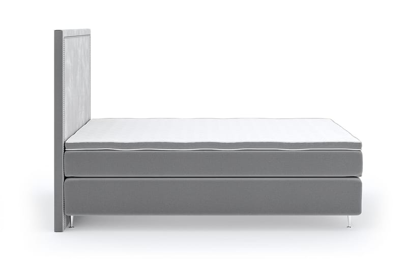 Hilton Luxury Velvet Sengepakke 140x200 - Lysegrå - Møbler - Senger - Komplett sengepakke
