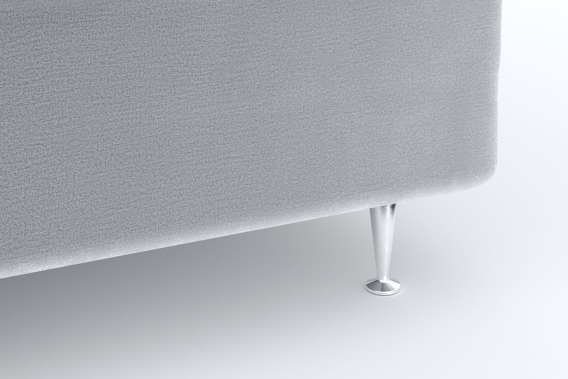 Hilton Luxury Velvet Sengepakke 180x200 - Lysegrå - Møbler - Senger - Komplett sengepakke