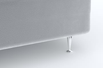 Hilton Luxury Velvet Sengepakke 180x200 - Lysegrå - Møbler - Senger - Komplett sengepakke
