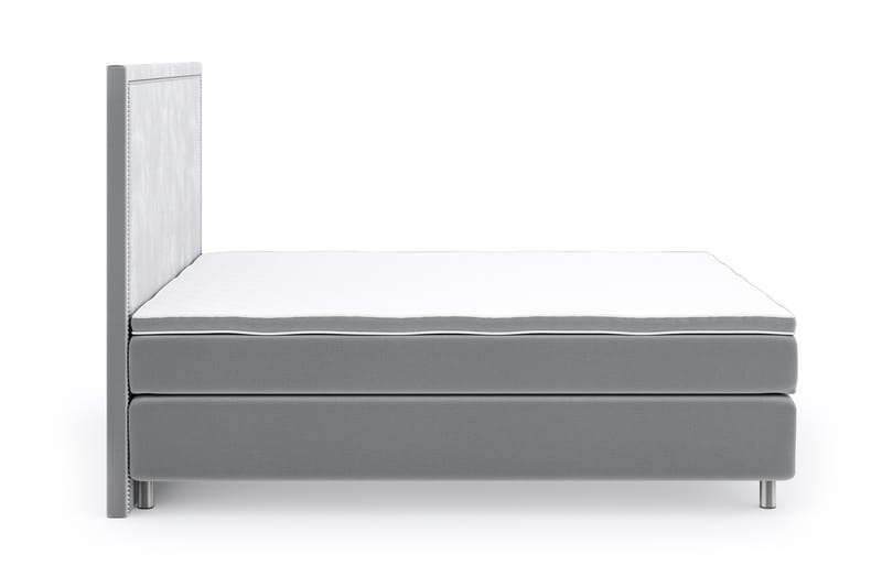 Hilton Luxury Velvet Sengepakke 180x200 - Lysegrå - Møbler - Senger - Komplett sengepakke