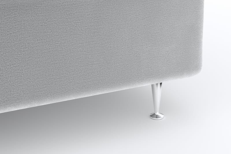 Hilton Luxury Velvet Sengepakke 180x200 - Lysegrå - Møbler - Senger - Komplett sengepakke
