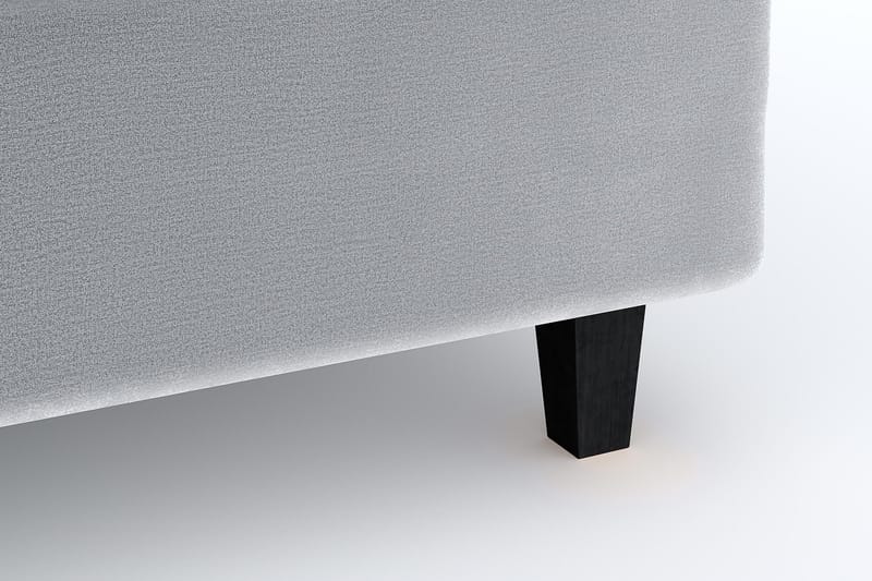 Hilton Luxury Velvet Sengepakke 210x210 - Lysegrå - Møbler - Senger - Komplett sengepakke