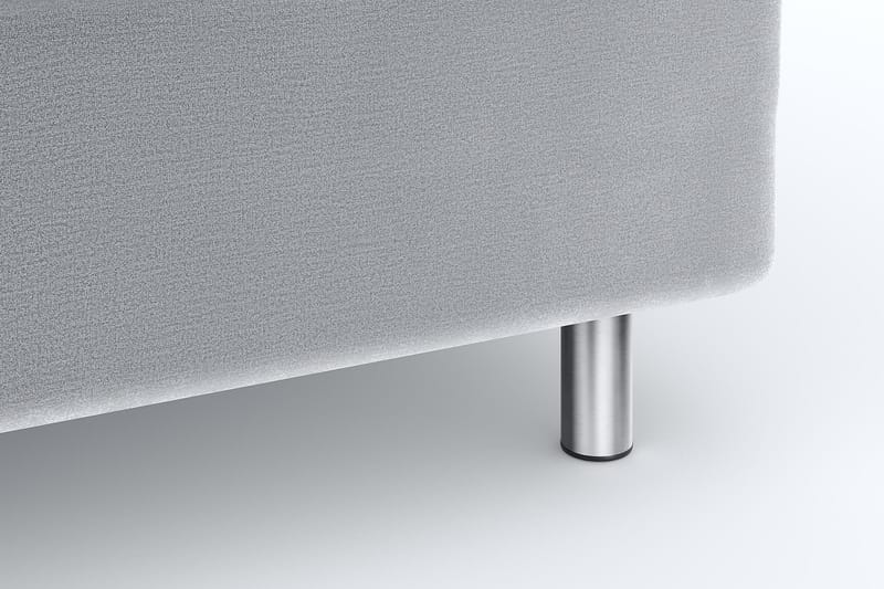 Hilton Luxury Velvet Sengepakke 210x210 - Lysegrå - Møbler - Senger - Komplett sengepakke