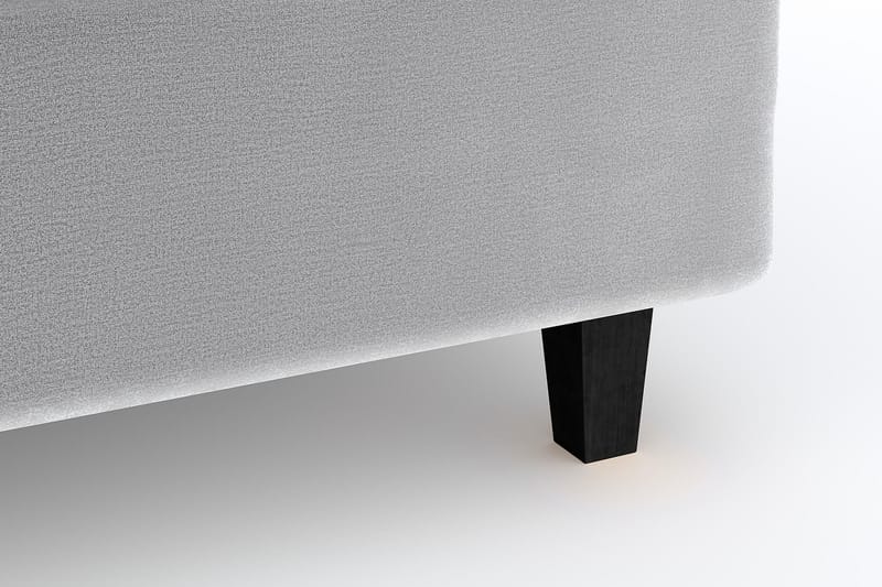 Hilton Luxury Velvet Sengepakke 210x210 - Lysegrå - Møbler - Senger - Komplett sengepakke
